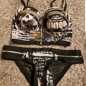 VS x Balmain bra and panty set
